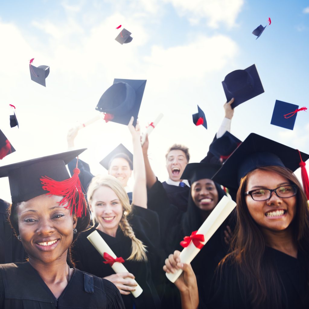 Students Celebrating Graduation