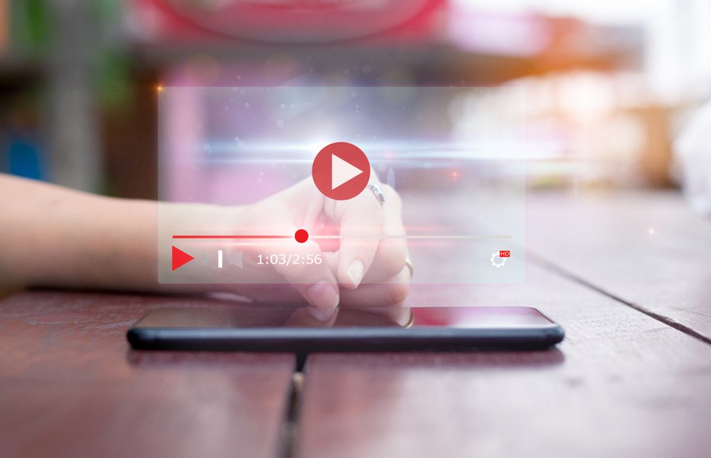 video content online marketing concept.