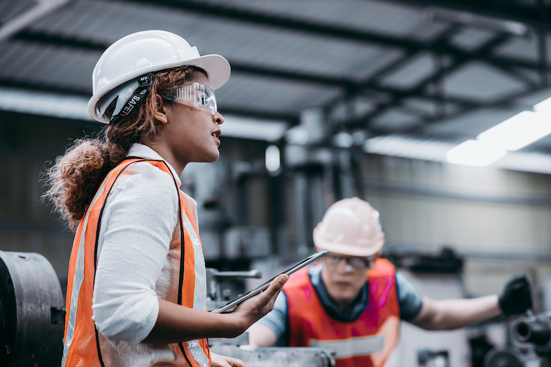people working at manufacturing