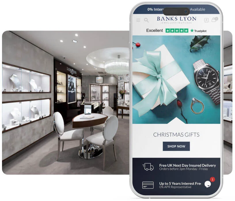 Banks Lyon website in a phone