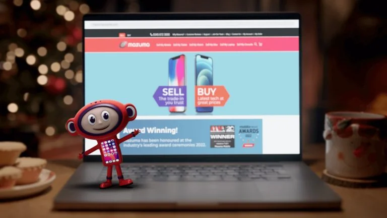 mazuma website in a laptop