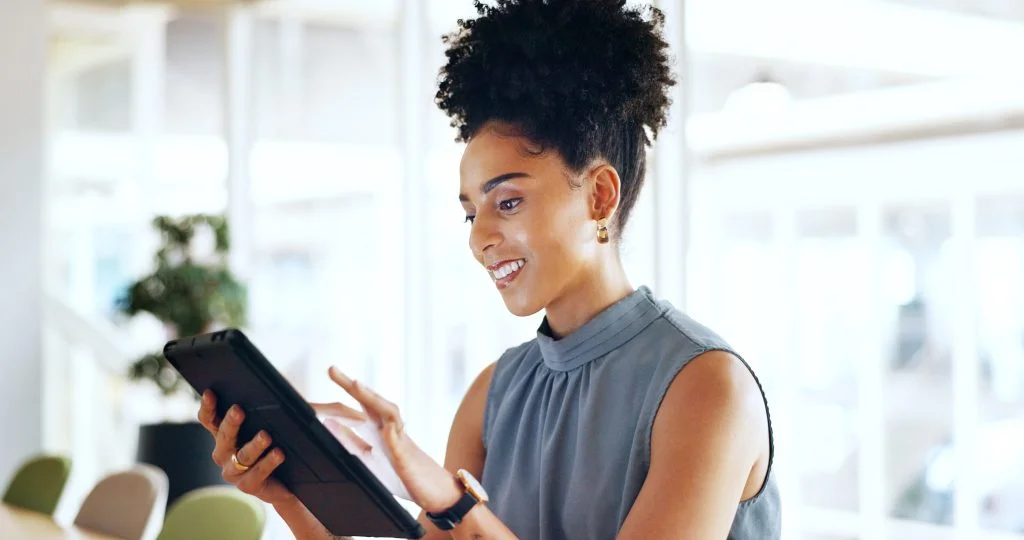woman holding a phone