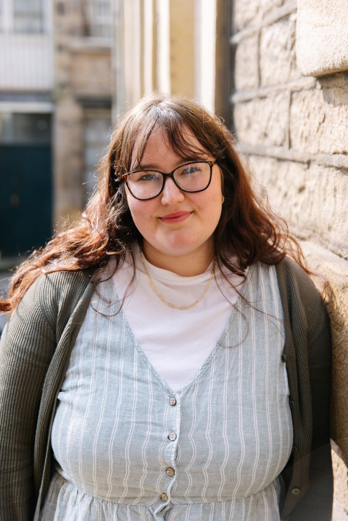 woman with glasses