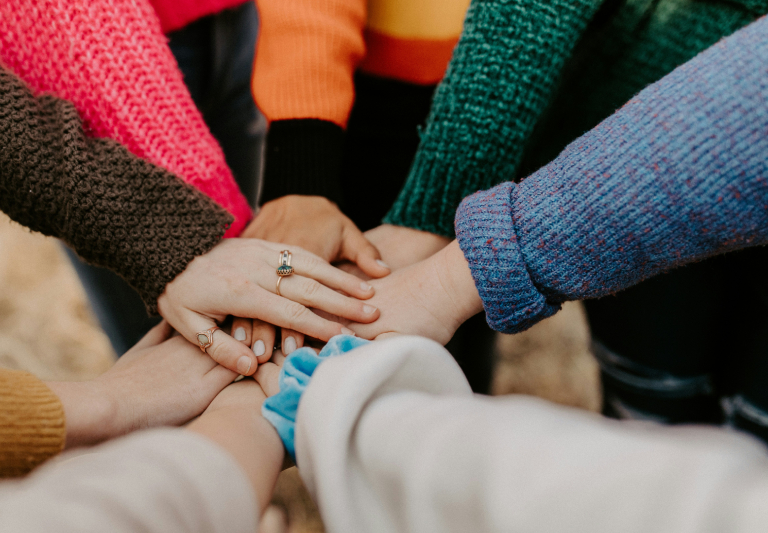 people holding hands