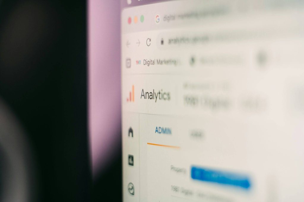 analytics image from a computer